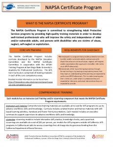NAPSA Certificate Program Flyer